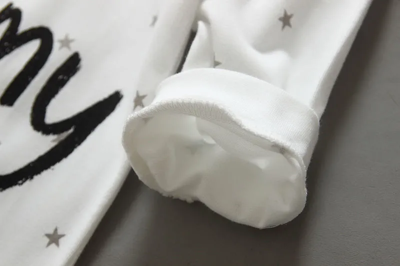 Цельный комплект из 1 предмета; очень красивая расцветка; детские короткие носочки для маленьких девочек одежда для детей спортивный костюм для мальчиков мумия спальный костюм с рисунком "Письма папы" Звезды и полосатых хлопковых Костюмы