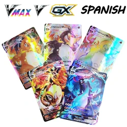 Cartes Pokemon en espagnol brillant Charizard GX VMAX, entraîneur d'énergie, meilleure vente, jeu de cartes holographiques, jouet pour enfants, nouvelle collection 
