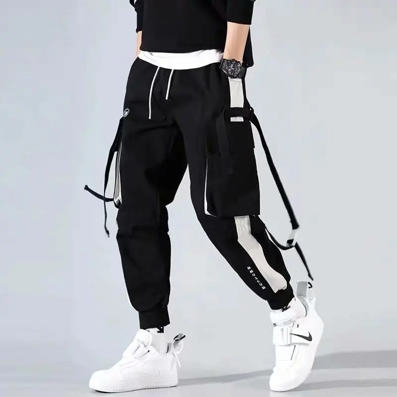 

Bib Overall Men's Popular Brand Cargo Loose-Fit INS Students Korean-style Men's Harem Ankle Banded Pants Versatile Handsome Men'