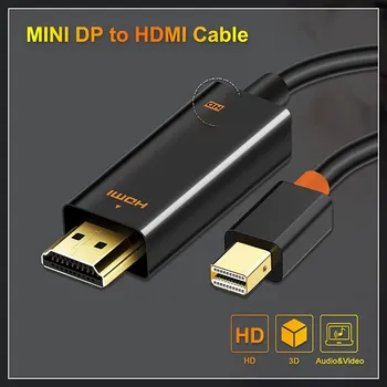 

Mini Displayport to HDMI Cable 1.2 DP Thunderbolt to HDMI Cable Adapter HDMI DisplayPort Cable 1080P for TV C054