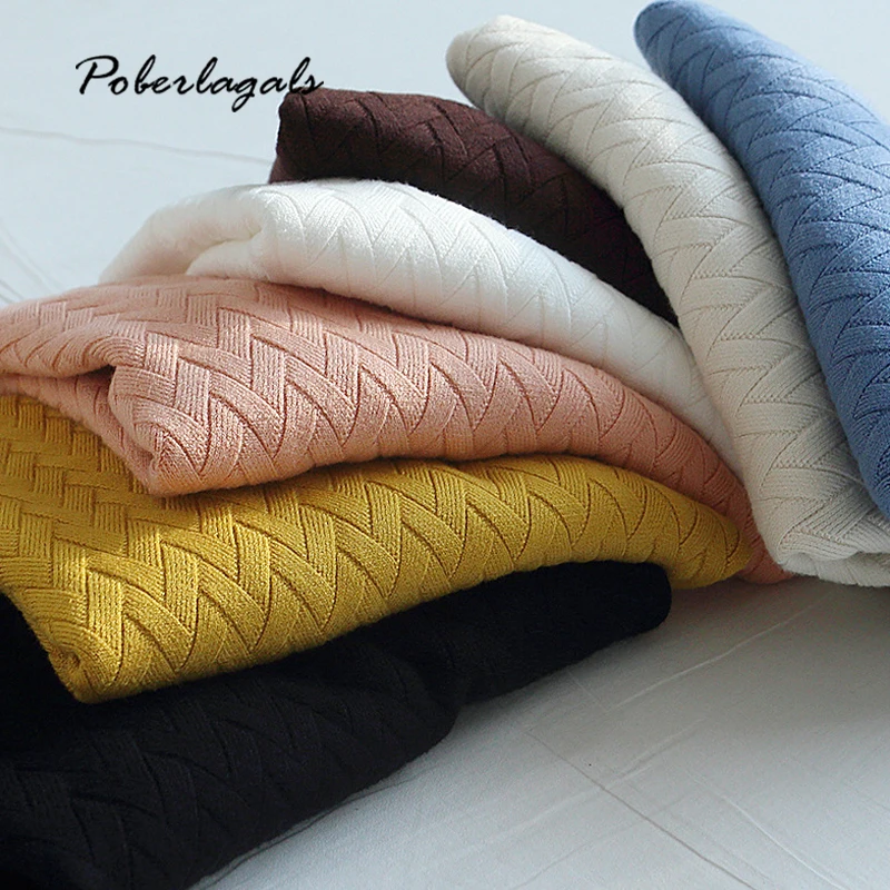 Ленивый волнистый вязаный пуловер осенний свитер женский 2019 Зимний свободный