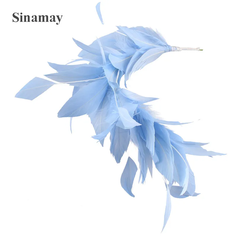 25-35CM Colorful Dyed Goose Feather Accessories DIY Wedding Hats Millinery  Decorations Elegant Party Clothes Feathers 1Pcs/Lot wedding hair clips