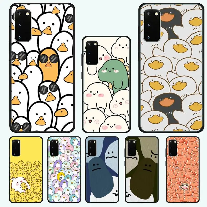 Милый чехол для телефона с эмоциями животными уткой курицей медведем Samsung J 4 5 6 7 8