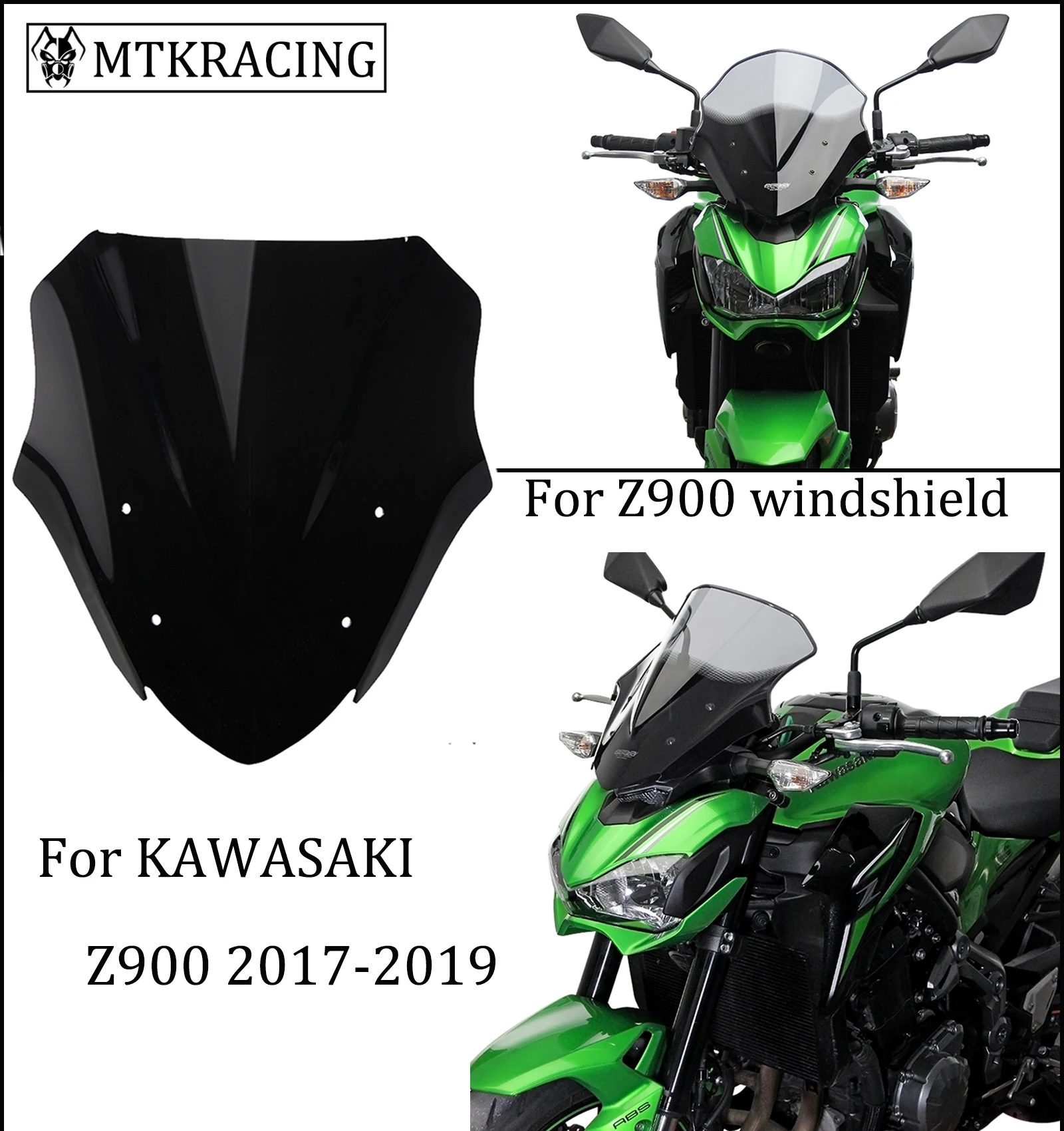 MTKRACING для KAWASAKI Z900 Z 900 Лобовое Стекло переднего экрана мотоцикла обтекатель