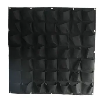 

Vertical Planting Bag Wall-Mounted Plant Bag Black Flat Mouth Reusable Portable Economical Practical Felt