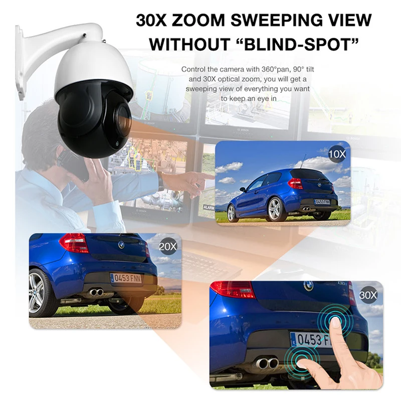  AHD Analog High Definition Surveillance Camera 30X Zoom HD 1080P 2MP AHD CCTV Camera Security Outdo