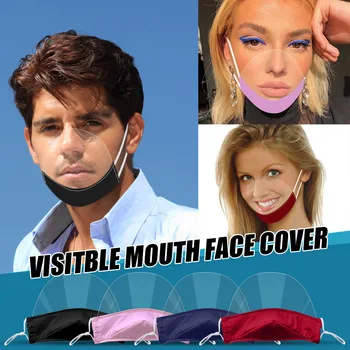 

Mini Shield Washable Reusable Comfortable Mask Transparent Visual Mask Mouth Cover Face Shield Mondmaskers Breathable masques
