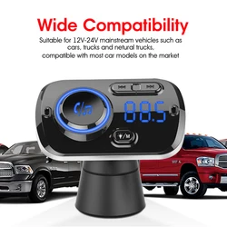 Kit de Radio FM sans fil Bluetooth 5.0 pour voiture, lecteur Mp3, AUX, mains libres, USB 