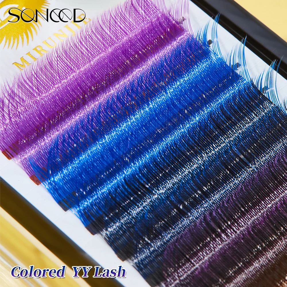 Soneed 10-15mm YY Premade Fans Eyelash Y Shape Individual Colored Lashes Fashion Extension Makeup Tools High Soft Quality Lash