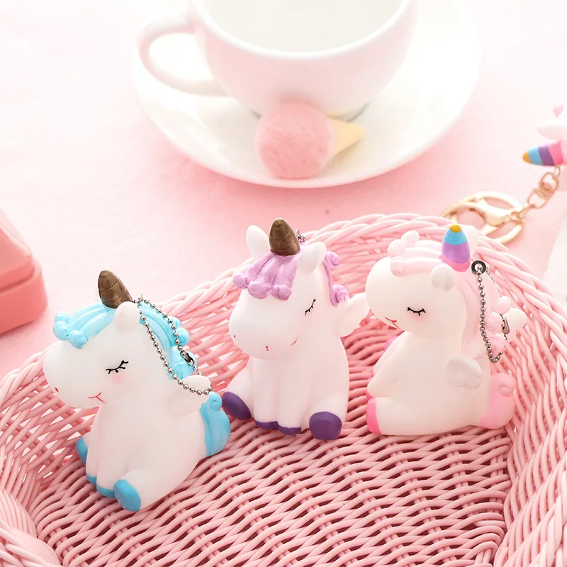 Виниловые куклы конфетных цветов модели единорогов аниме-фигурки креативные