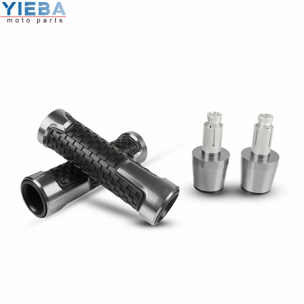 22MM 7/8'' Motorcycle Accessories handlebar grips and handle bar end set high quality For Yamaha XT600 E Z ZE TENERE XT600ZE - Цвет: Gray