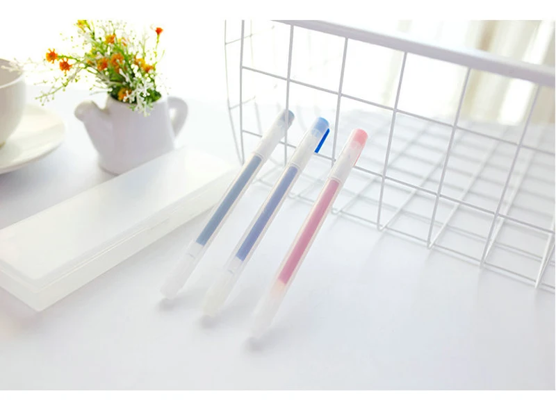 10 Teile/satz Einfache 0,5mm Große Kapazität Gel Stift Schwarz/Rot/Blau Tinte Stifte Für Schule Prüfung Schreiben büro Unterschrift Schreibwaren – Detail 2