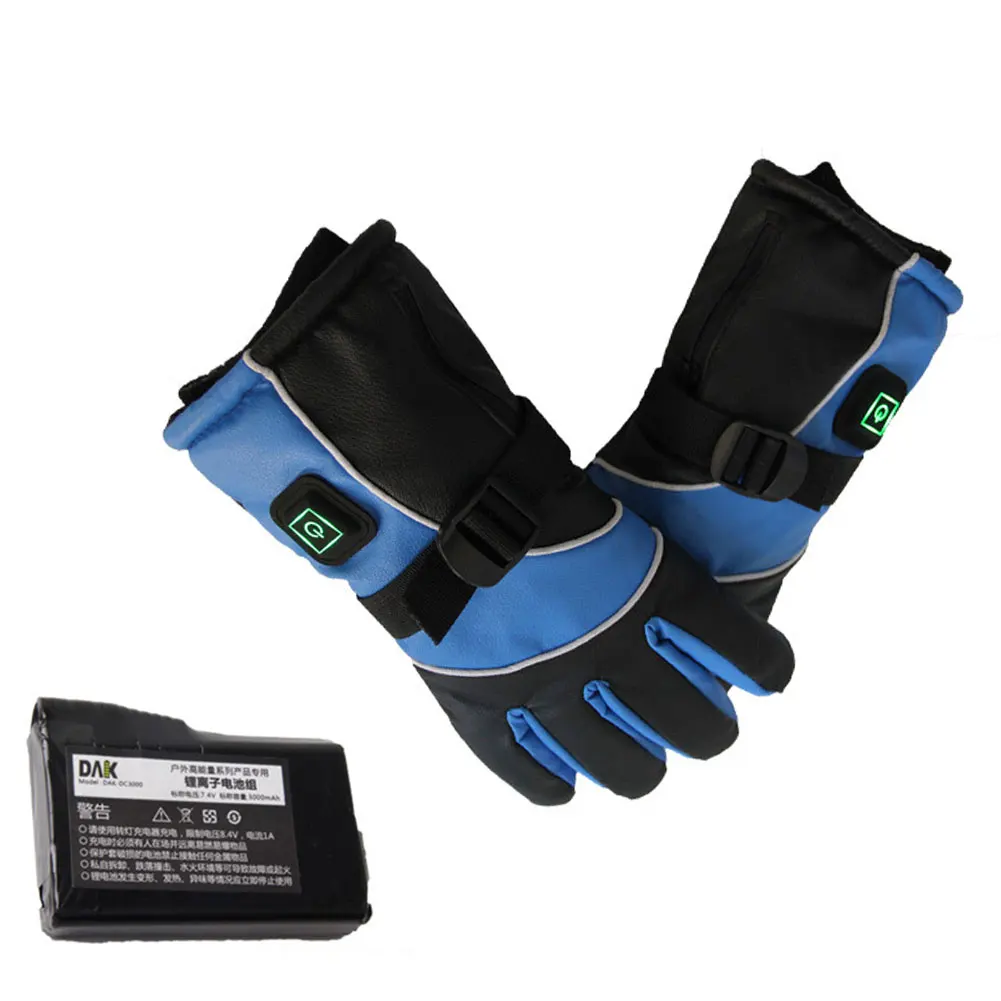 

Riding USB Rechargeable Outdoor Sports Soft Electric Windproof Long Plush Thermal Hand Motorcycle Winter Heated Gloves Warm