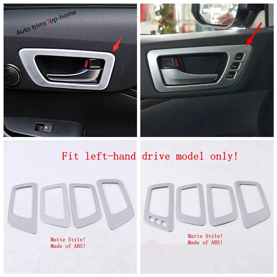 

Yimaautotrims Inner Door Handle Knob Bowl ABS Decorative Kit Cover Trim 4 Pcs / Set Fit For Toyota Highlander 2015 2016 2017