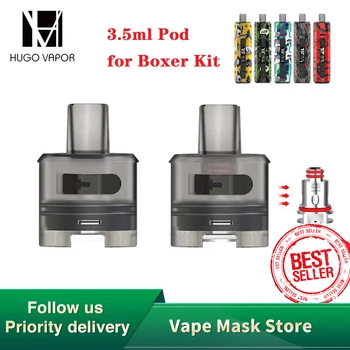 

2pcs Original Hugo Vapor Boxer Pod 3.5ml Capacity For Hugo Vapor Boxer AIO Kit & 0.4ohm Mesh Coil Electronic Cigarette Vaporizer