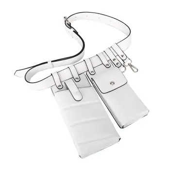 

Women Waist Bag Fashion Leather Waist Belt Bag Crossbody Chest Bags Girl Fanny Pack Adjustable Small Phone Pack Shoulder Strap P