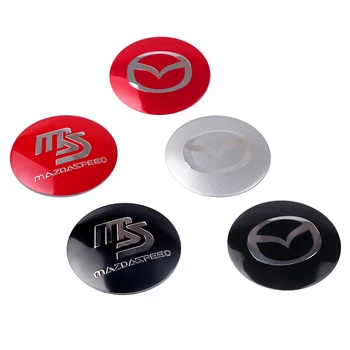 

4Pcs Car Wheel Center Hub Caps Cover Rim Sticker Badge Decoration For mazda MS mazda 2 mazda 3 mazda 6 M5 CX 5 Car Accessories