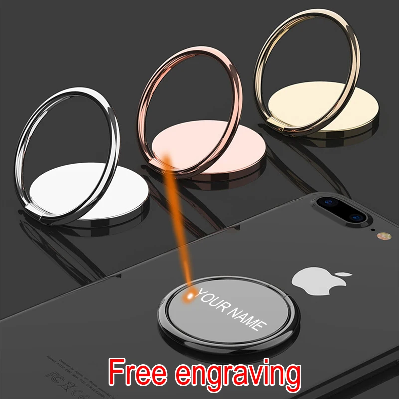 Luxury metal Mobile Phone Socket Holder Universal 360 Degree Rotation