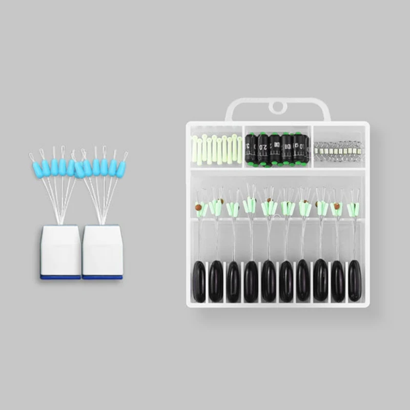 

1set Fishing Tackle Accessories Boxed Line Group Equipment Beige Silicone Space Long Pole Beans Set Boxed Athletic Combination