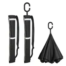 2 шт. перевернутый C-Handle обратный сумка для хранения зонтов чехол Защита от пыли Чехол плечевой ремень держатель для переноски
