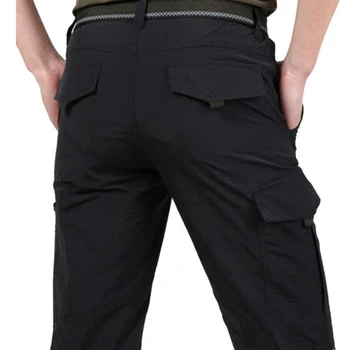 

Hot Sale 2019 Nylon Work Pants Men Casual Quick Dry Fashion Outdoor Multi-Pockets Solid Color Fit Comfortable IE998
