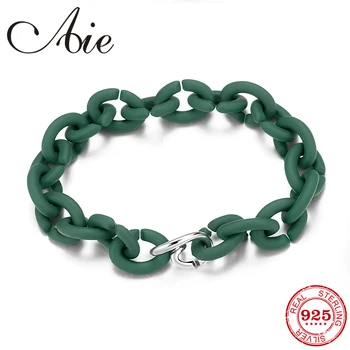

Sea Green hard Rubber Bracelets X style Jewellery European Link chain bracelets For Women men Jewelry 2020 New