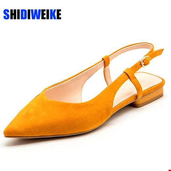 High Quality Leather Slingback Flats Shoes for Women