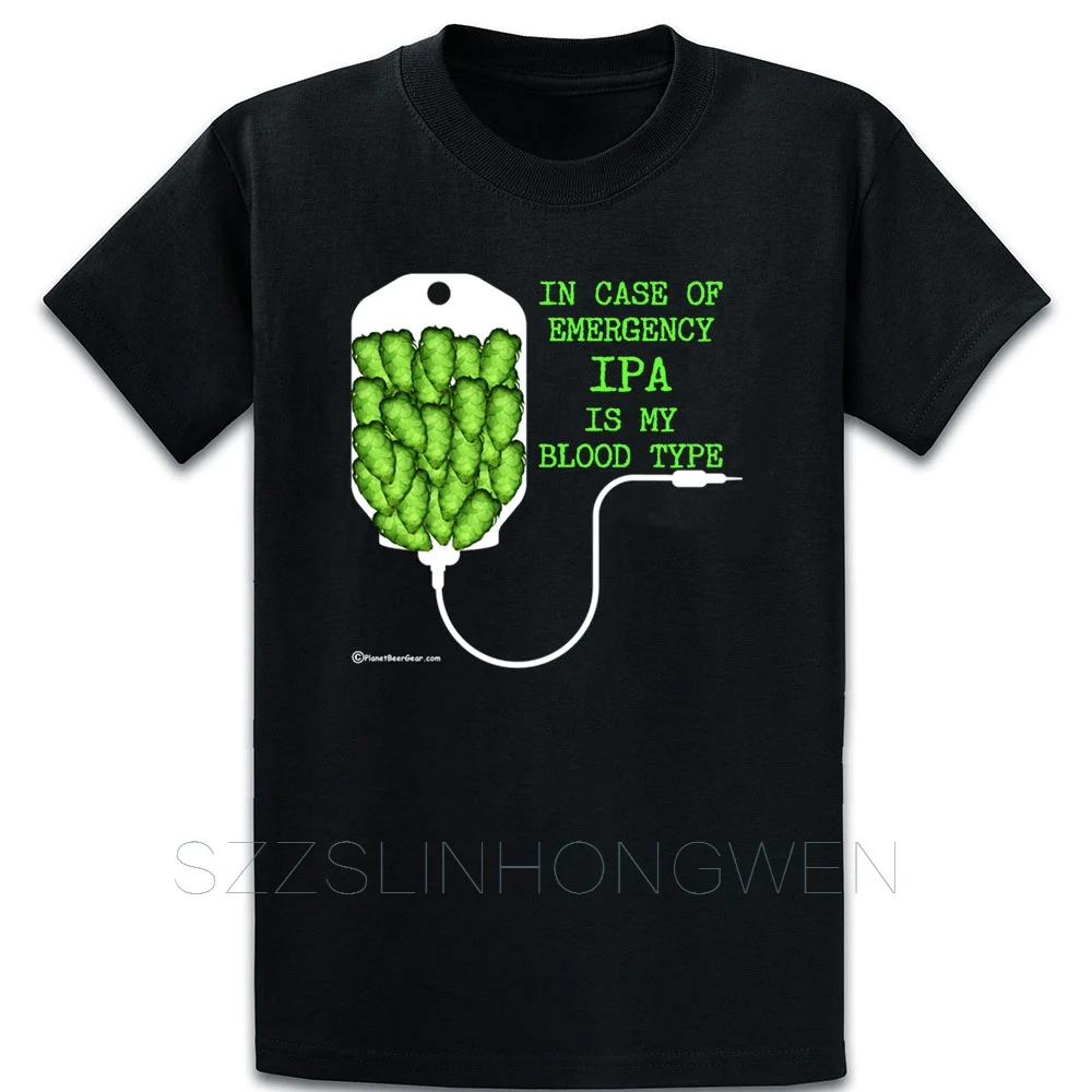 Винтажная футболка с надписью Ipa Is My Blood Type забавная юмористическим принтом