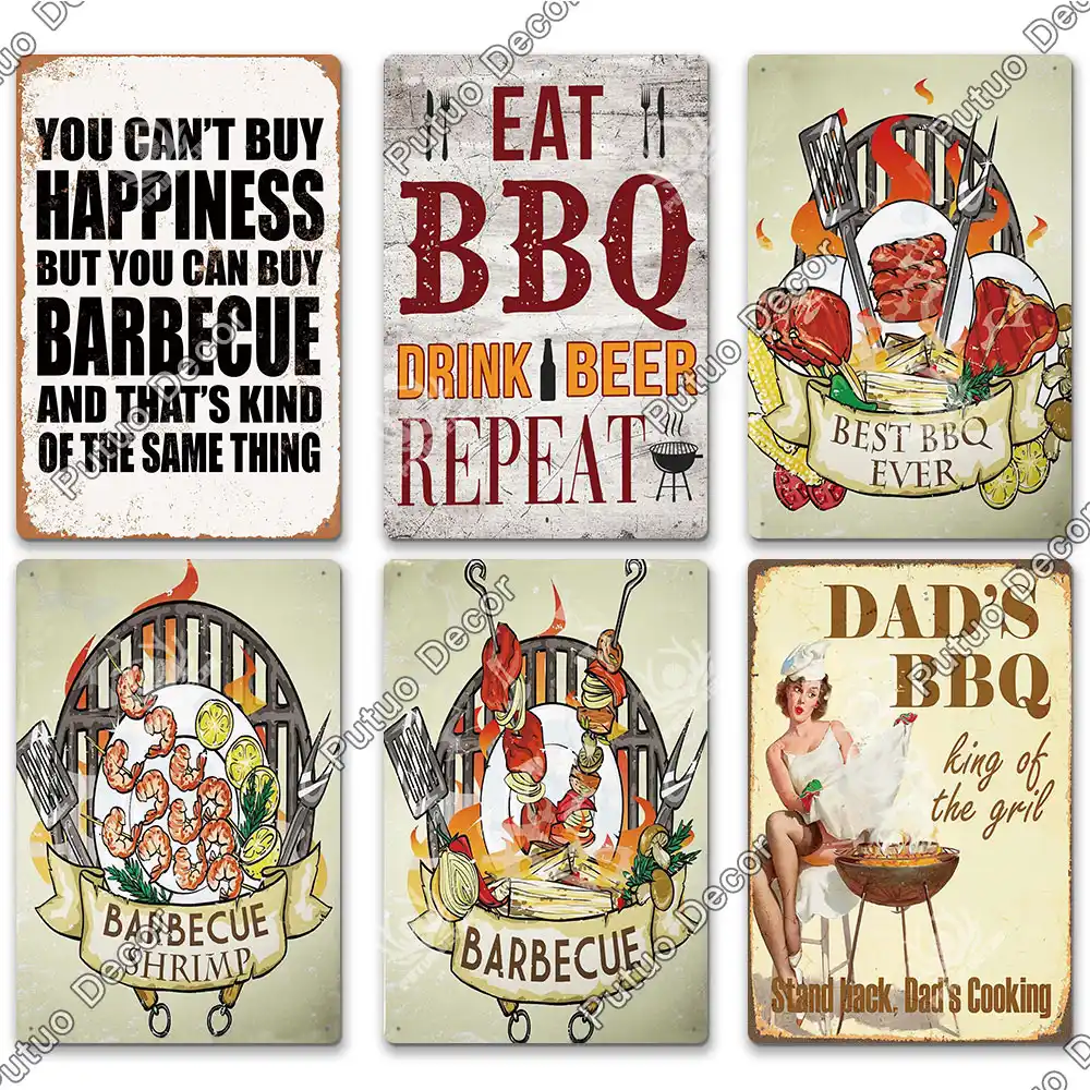 Decoration D Interieur Dad S Barbecue Retro Style Vintage Metal Etain Signe Cadeau Decoration Cuisine Maison Decoration D Interieur Dad S Barbecue Retro Style Vintage Metal Etain Signe Cadeau Decoration Cuisine Maison