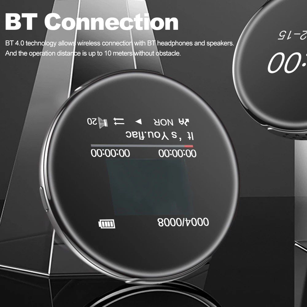 RUIZU M1 MP3-плеер 8GB Многофункциональный плеер Bluetooth 4,0 1.44in TFT экран с 3,5 мм наушники ремешок видео fm-радио электронная книга