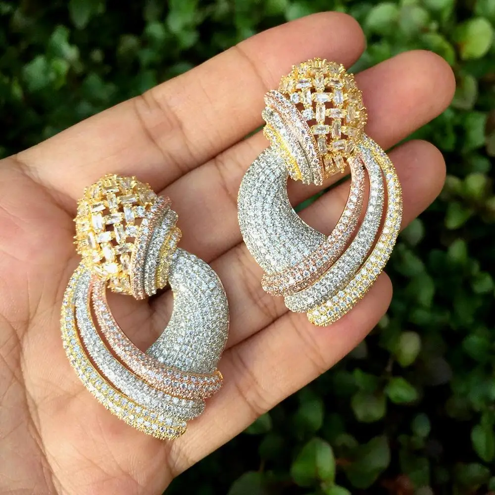 ModemAngel модные роскошные цветок супер медь AAA кубического циркония женские