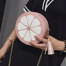 Женская сумка модная новая стильная трендовая маленькая круглая сумка с подсолнухом повседневная женская сумка через плечо с цепочкой рюкзак