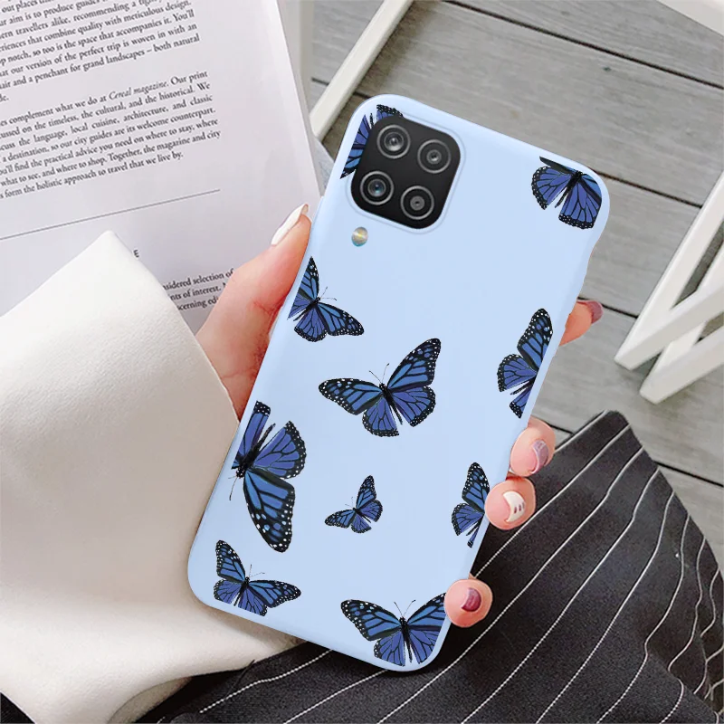 cute phone cases for samsung  For Samsung Galaxy A12 Case 6.5" Shockproof Flower Back Cover For Samsung A 12 A 1 2 Dinosaur Soft Silicone Phone Fundas Bumper samsung silicone cover Cases For Samsung
