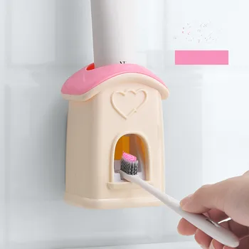 

Environmental Protection Material Automatic Toothpaste Set Wall-mounted Toothpaste Toothbrush Rack Lazy Squeeze Artifact 4014