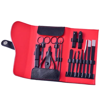 

15Piece Manicure Clipper Set Stainless Steel Dead Skin Pliers Pedicure Portable Travel Beauty Kit With Holster Manicure Tool Kit