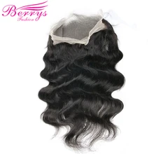 Прозрачный 360 Кружева Фронтальная объемная волна 22x4 предварительно вырезанные с регулируемым ремешком отбеленные узлы Девы волосы фронтальной Berrys Мода