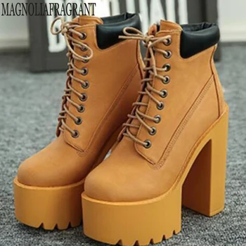 

2020 women super high heels boots dress shoes woman platform boots spring autumn ankle boots woman large size 35 39 y831