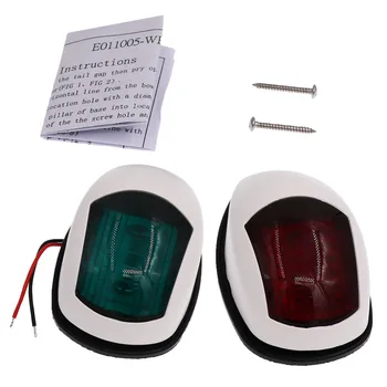

LED Navigation Light Green and Red Waterproof Signal Lamp Marine For Yacht Boat 360 Degree All Round Light 10-30V