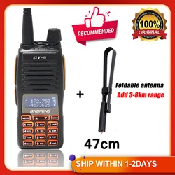 BAOFENG – talkie walkie Portable, puissance 12W, Radio bidirectionnelle, double PTT, mise à jour UV82, pour la chasse, émetteur récepteur, interphone double bande, 2021, GT 5 