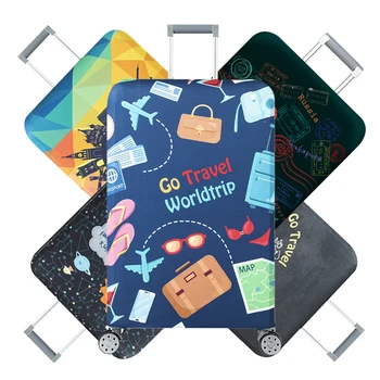 

Polyester Waterproof Luggage Cover Protective Case Elastic Dirt Resistant Protective Suitcase Trolley Box Business Accessories
