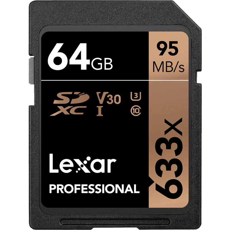 Lexar оригинальная sd-карта, карта памяти, 256 ГБ, 128 ГБ, 64 ГБ, 32 ГБ, 16 ГБ, UHS-I, флеш-карта, высокая скорость до макс. 95 м, класс 10 для камеры - Емкость: 64 ГБ