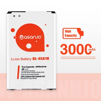 

High Capacity Original BL-45A1H 3000mah Battery For LG K10 LTE F670L F670K F670S F670 Q10 K420N K10 BL45A1H Batteries