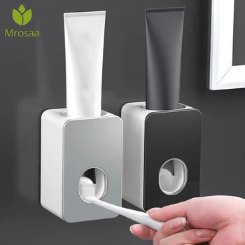 

Automatic Toothpaste Dispenser Bathroom Accessories Set Toothpaste Squeezers Toothbrush Holder Wall Mount Rack Bathroom Products