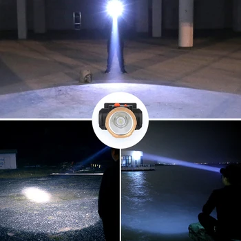 

Waterproof LED Headlamp Rechargeable Headlight Fishing Torch Lightweight Camping