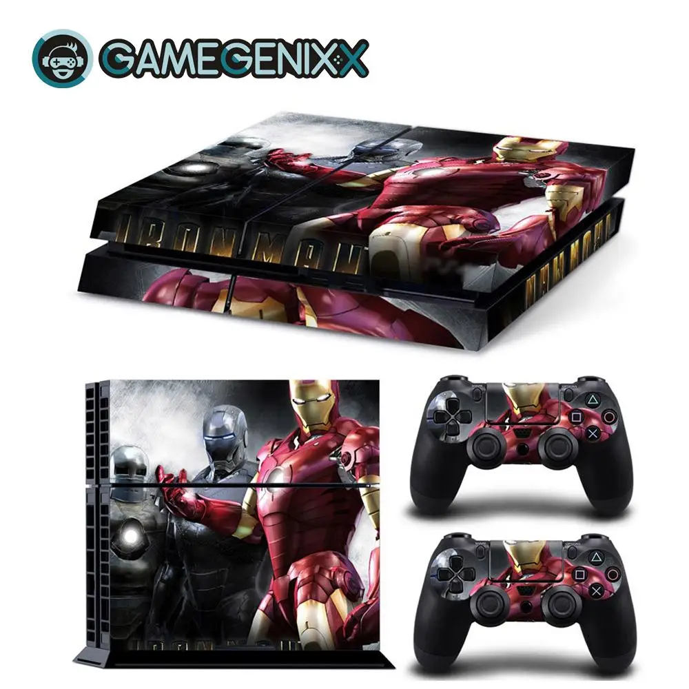 GAMEGENIXX Кожа Наклейка виниловая обложка для PS4 консоли и 2 контроллеров-Железный человек