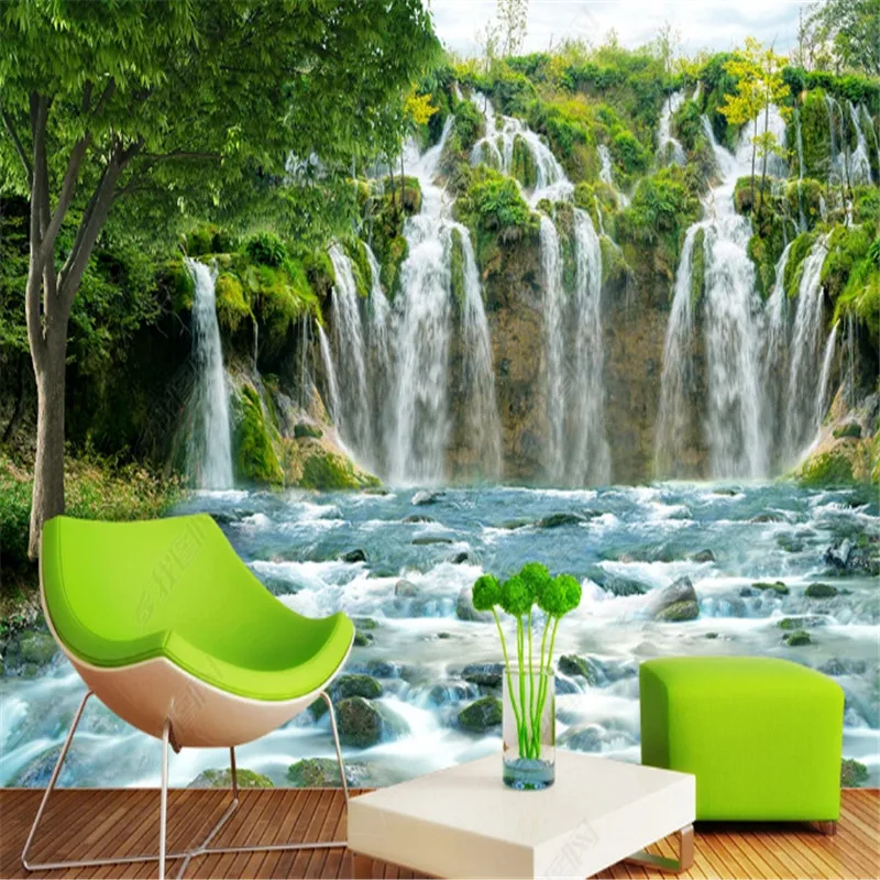 Plitvice Lake Rocks Waterfall Full Wall Mural Photo Wallpaper Home Decal 3D Kids 