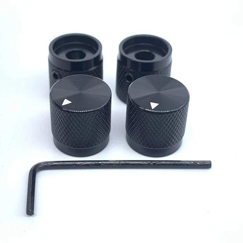 17 x 17 mm Gitarrenverstärker, Aluminiumknopf, Effektgerät, Lautstärkeregler, 4 Stück – Detail 1