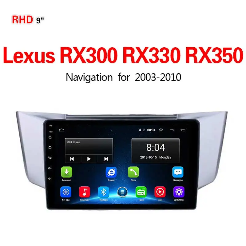 Lionet gps-навигация для автомобиля Toyota Lexus RX300 RX330 RX350 2003-2010 9 дюймов RT1076X - Размер экрана, дюймов: 4G1G16G