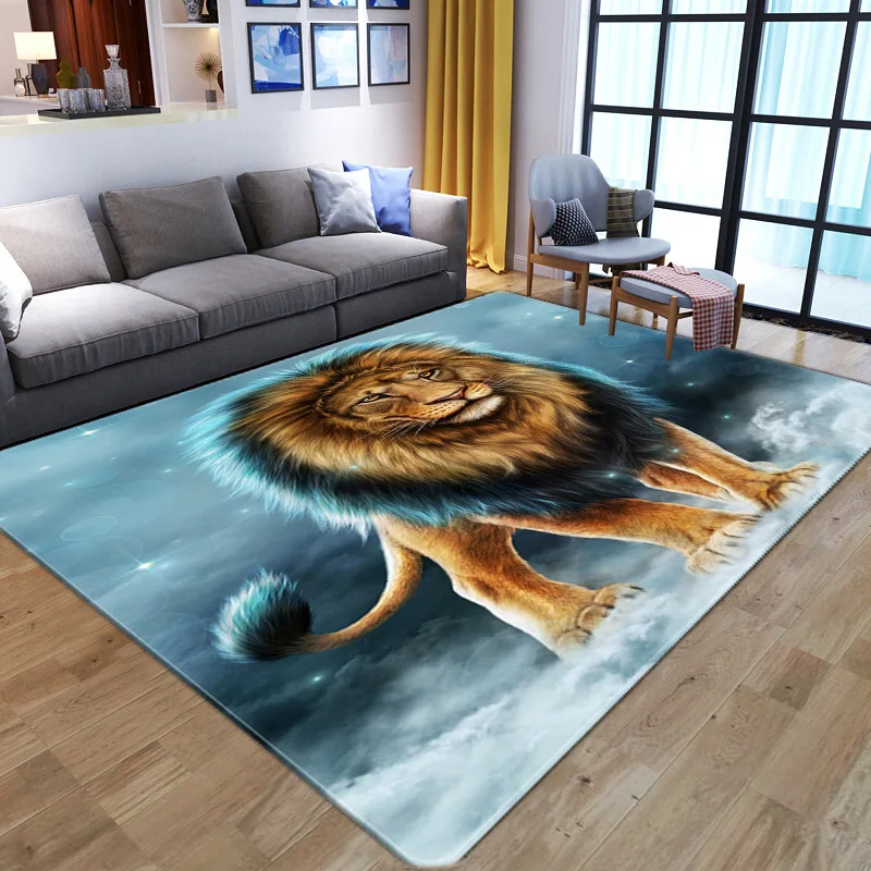 Ковры 3D Тигр Медведь животный принт Домашний напольный коврик для гостиной спальни нескользящий кухонный коврик Tapis Alfombra Детский ковер - Цвет: 3