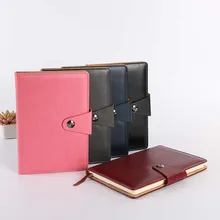 Деловой блокнот в мягкой обложке bi ji ben A5 офисные канцелярские принадлежности для ноутбука с пряжкой кожаный блокнот настраиваемые, с логотипом